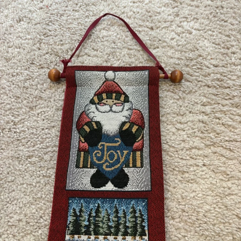 Vintage Christmas Wall Hanging‎ Decor Santa Gingerbread Angel 42x5.5